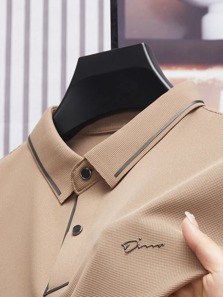 Premium Seamless Polo Shirt for Men - Smart Casual Elegance