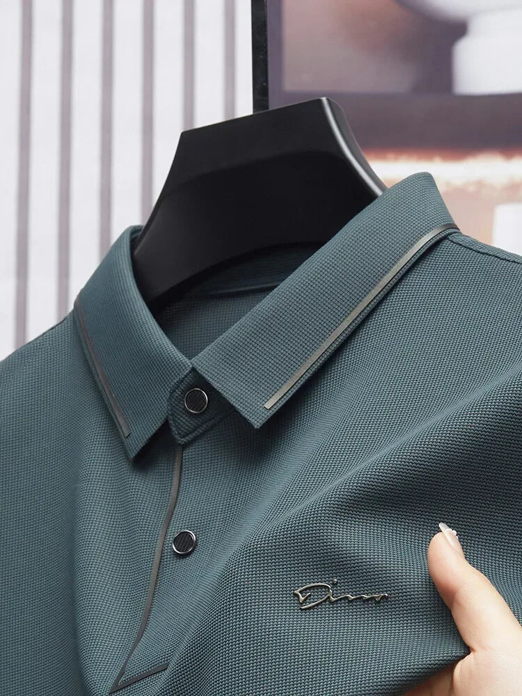 Premium Seamless Polo Shirt for Men - Smart Casual Elegance