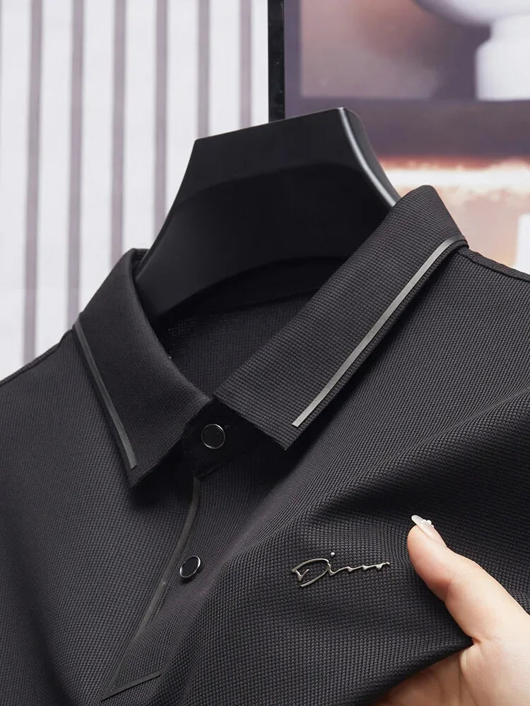 Premium Seamless Polo Shirt for Men - Smart Casual Elegance