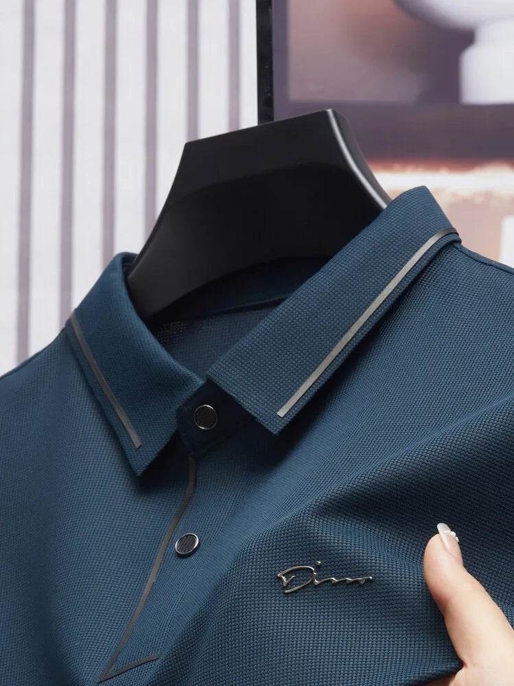 Premium Seamless Polo Shirt for Men - Smart Casual Elegance