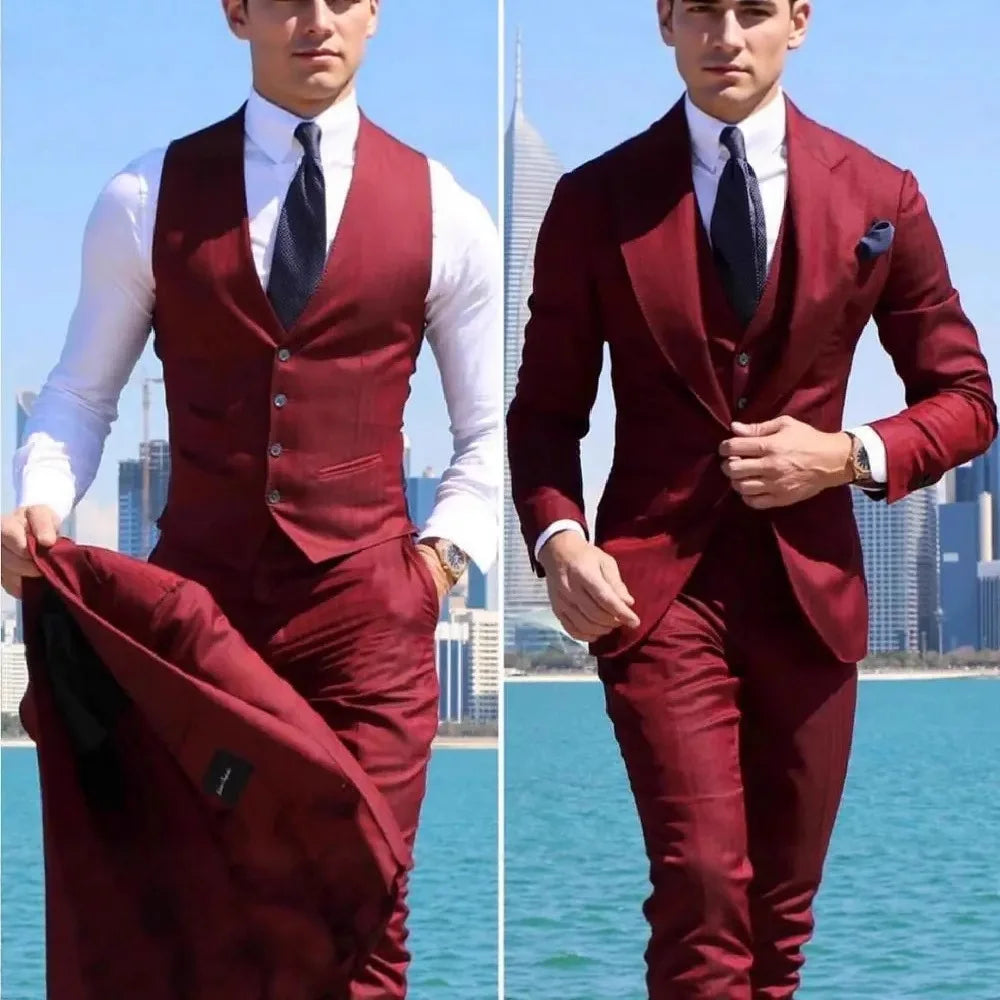 Elegant Black Slim Fit Men's Suit - Timeless Sophistication